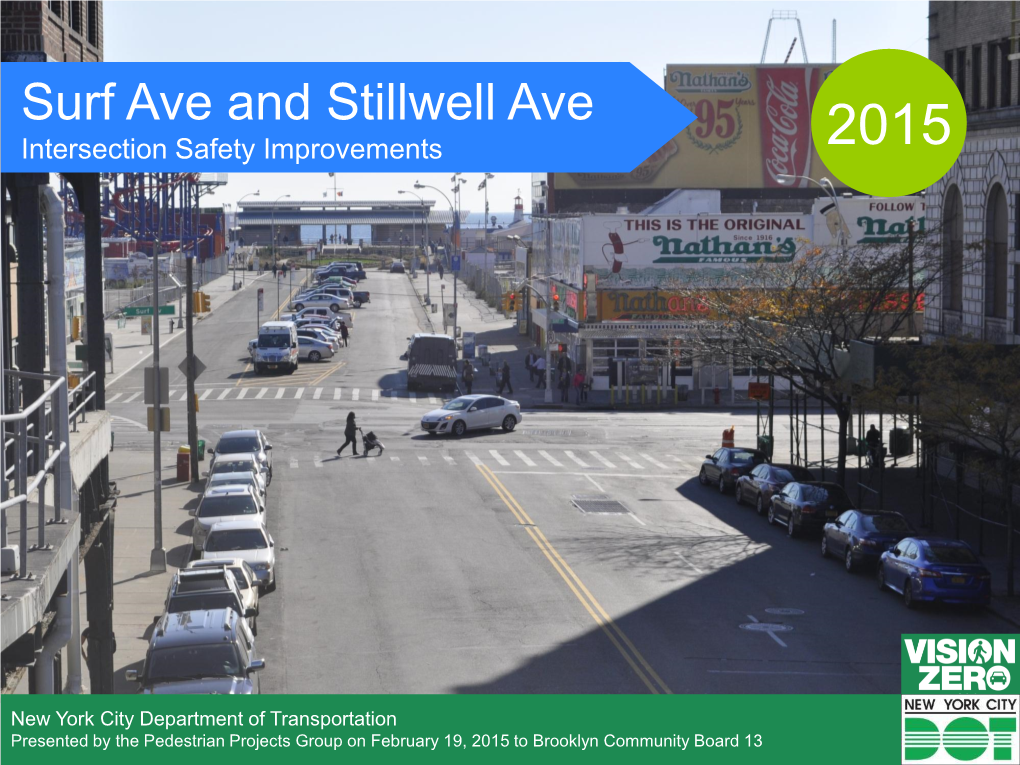 Surf Ave and Stillwell Ave Intersection Safety Improvements 2015