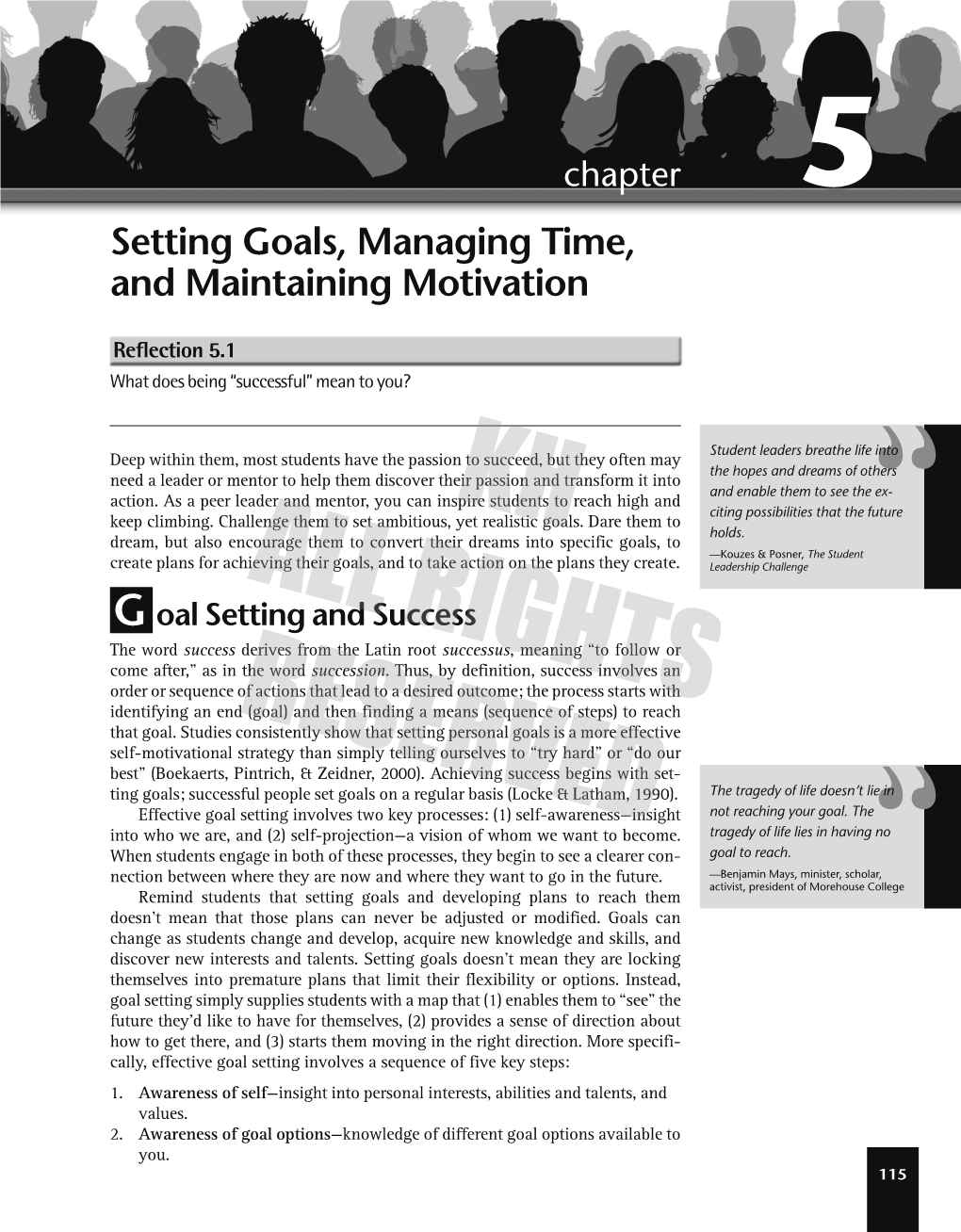 Setting Goals, Managing Time, and Maintaining Motivation