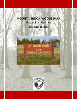 Mount Vernon Woods Park Master Plan Revision