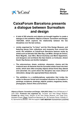 Caixaforum Barcelona Presents a Dialogue Between Surrealism and Design