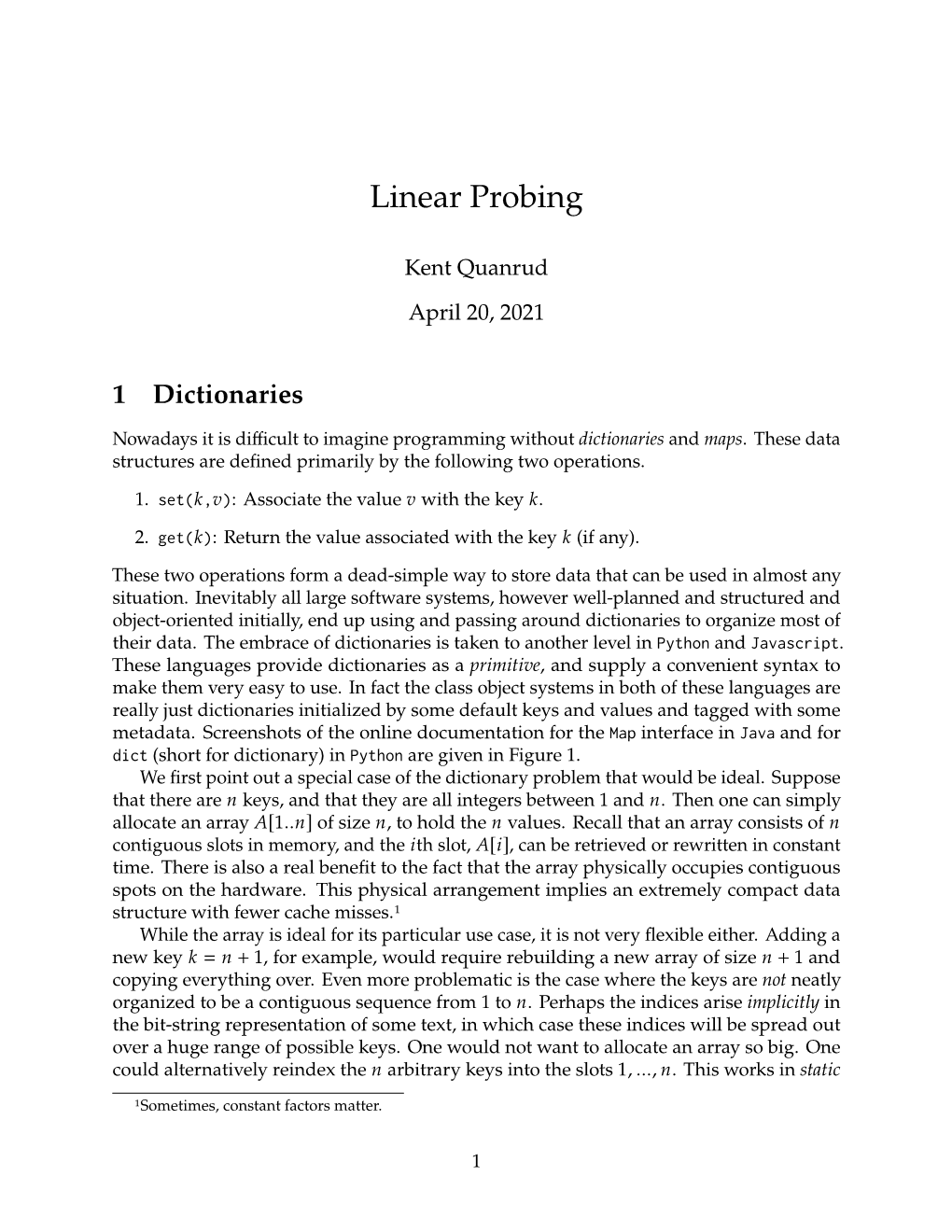 Linear Probing