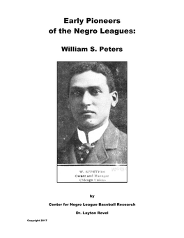 Early Pioneers of the Negro Leagues