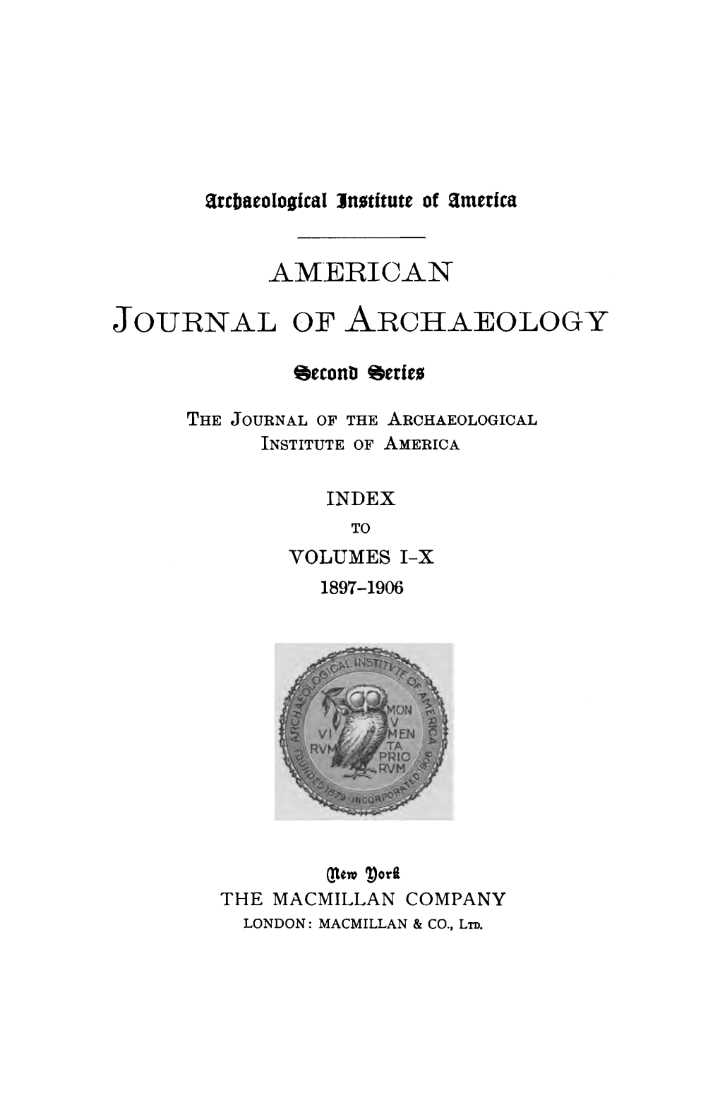 Index to Volumes 1-10. 1897-1906