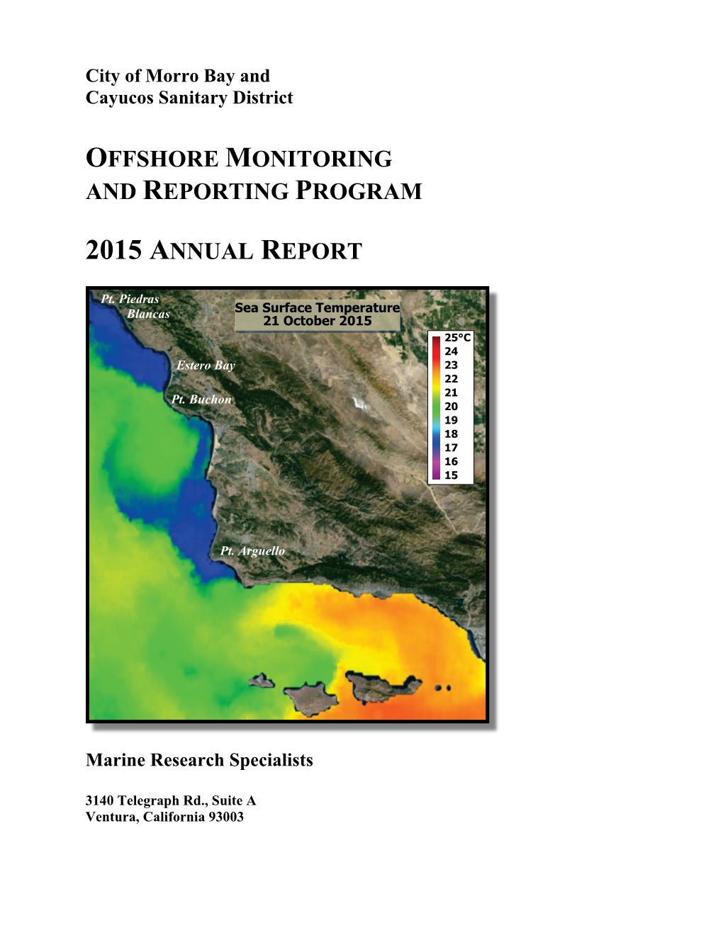 Morro Bay/Cayucos Wastewater Treatment Plant 2015 Annual