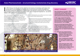 Astex Pharmaceuticals – Structural Biology Revolutionises Drug Discovery
