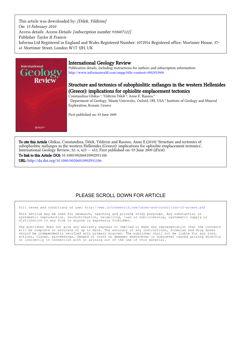 Structure and Tectonics of Subophiolitic Mélanges In