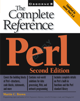 Perl: the Complete Reference Second Edition This Page Intentionally Left Blank