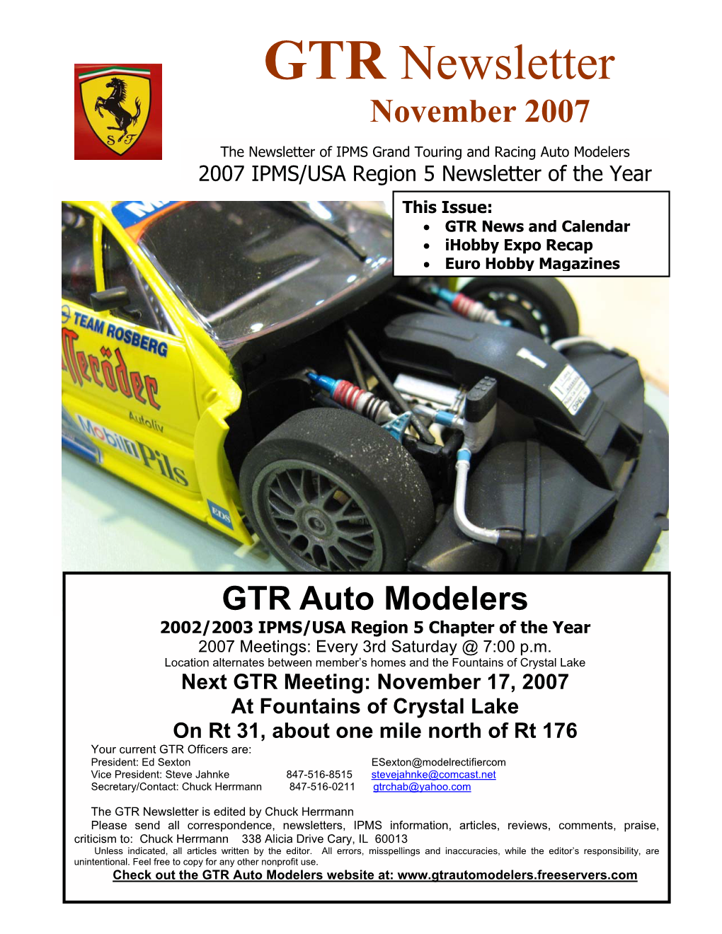 GTR Newsletter November 2007