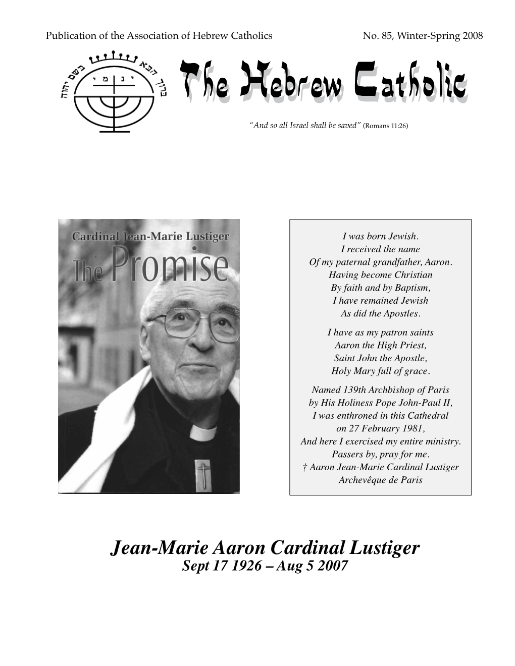 Jean-Marie Aaron Cardinal Lustiger