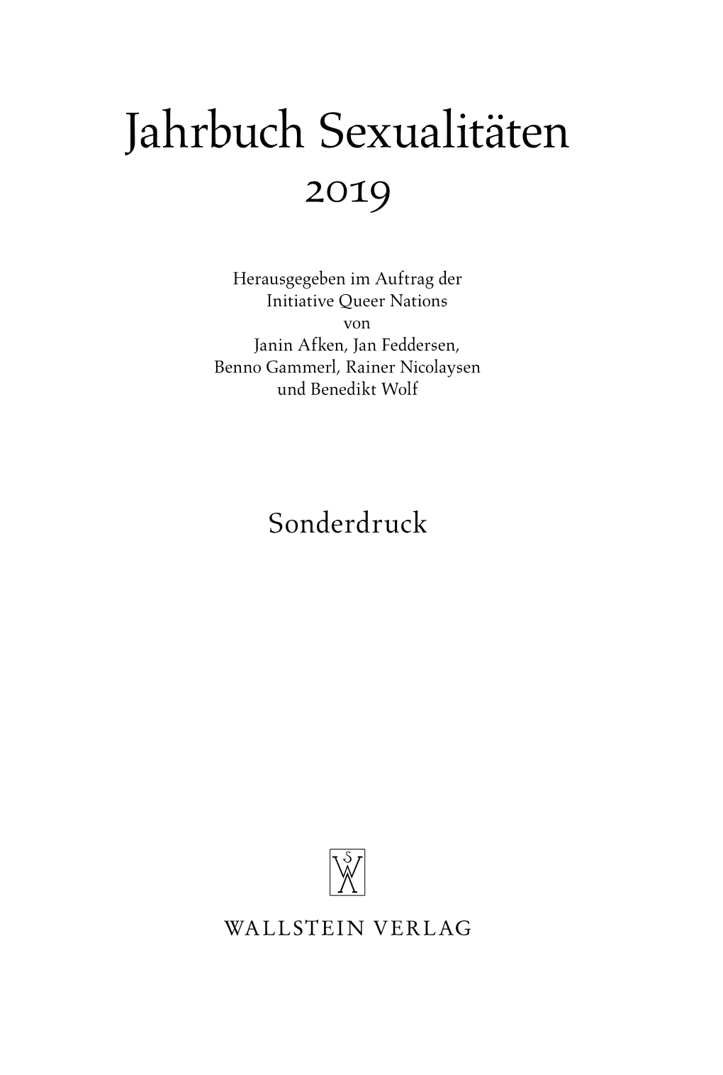 Jahrbuch Sexualitäten 2019