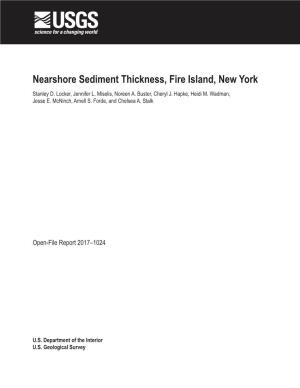 Nearshore Sediment Thickness, Fire Island, New York Stanley D