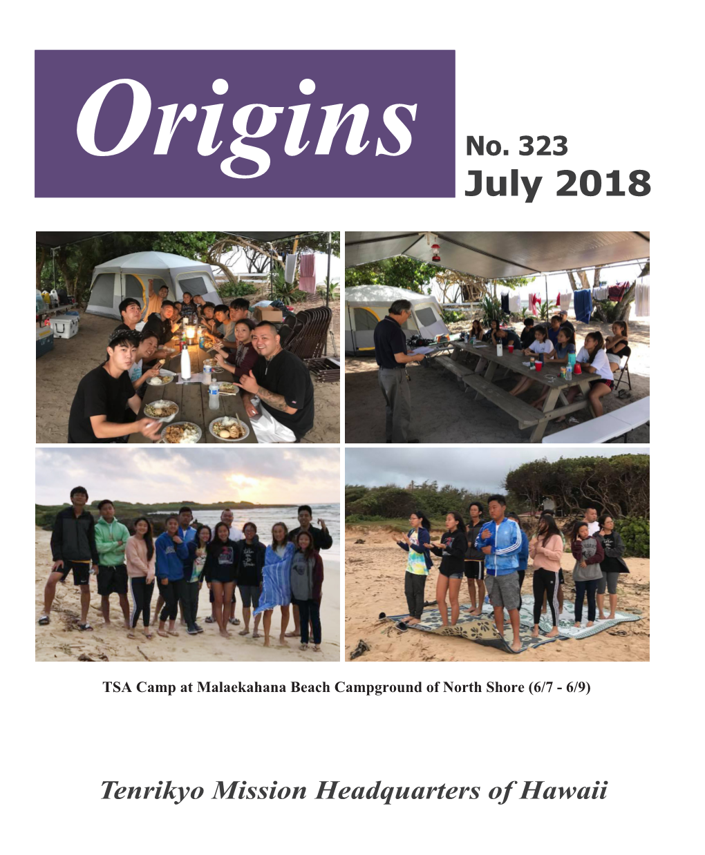 Tenrikyo Mission Headquarters of Hawaii Origins No. 323 July 2018