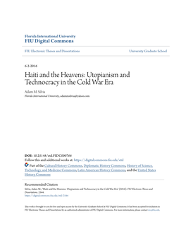 Haiti and the Heavens: Utopianism and Technocracy in the Cold War Era Adam M