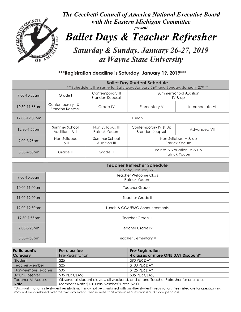 Ballet Days & Teacher Refresher