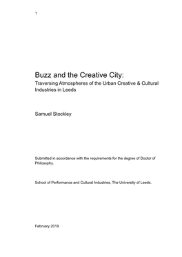 Buzz and the Creative City: Traversing Atmospheres of the Urban Creative & Cultural Industries in Leeds