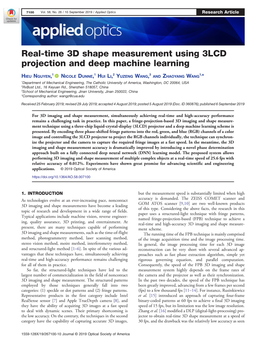 Real-Time 3D Shape Measurement Using 3LCD Projection and Deep Machine Learning
