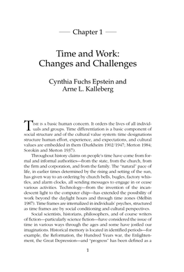 Time and Work: Changes and Challenges