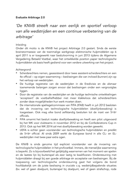 Evaluatie Arbitrage 2.0 Mei 2014