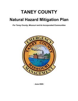 TANEY COUNTY Natural Hazard Mitigation Plan