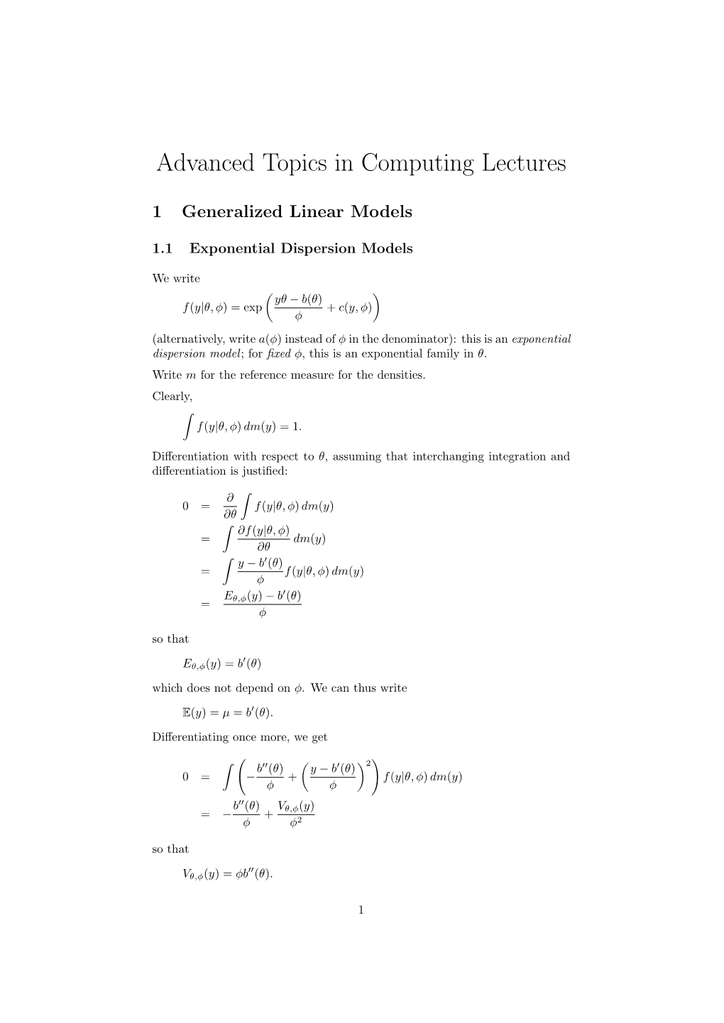 Advanced Topics in Computing Lectures