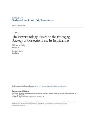 The New Penology: Notes on the Emerging Strategy of Corrections