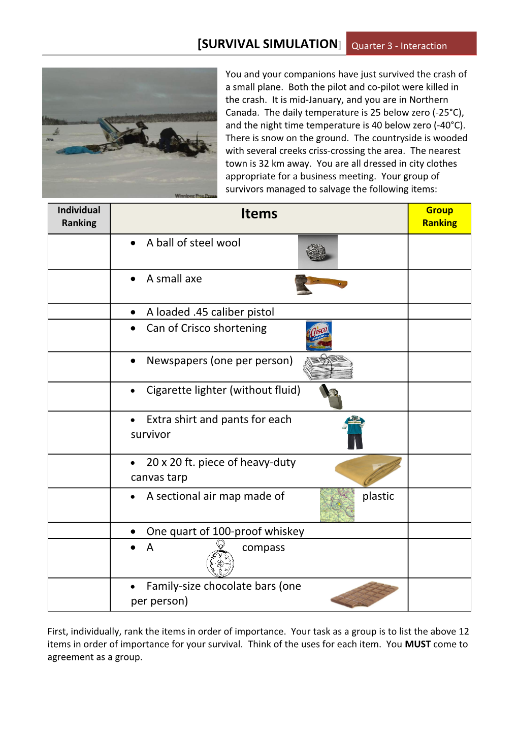 Possible Debrief Questions