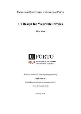 UI Design for Wearable Devices