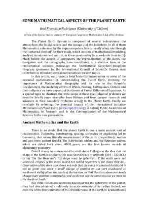Jfr Mathematics for the Planet Earth