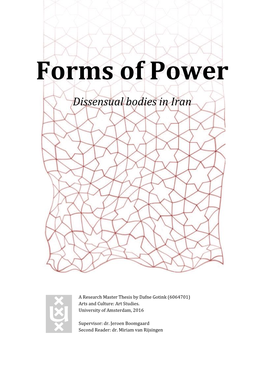 Forms of Power Dissensual Bodies in Iran