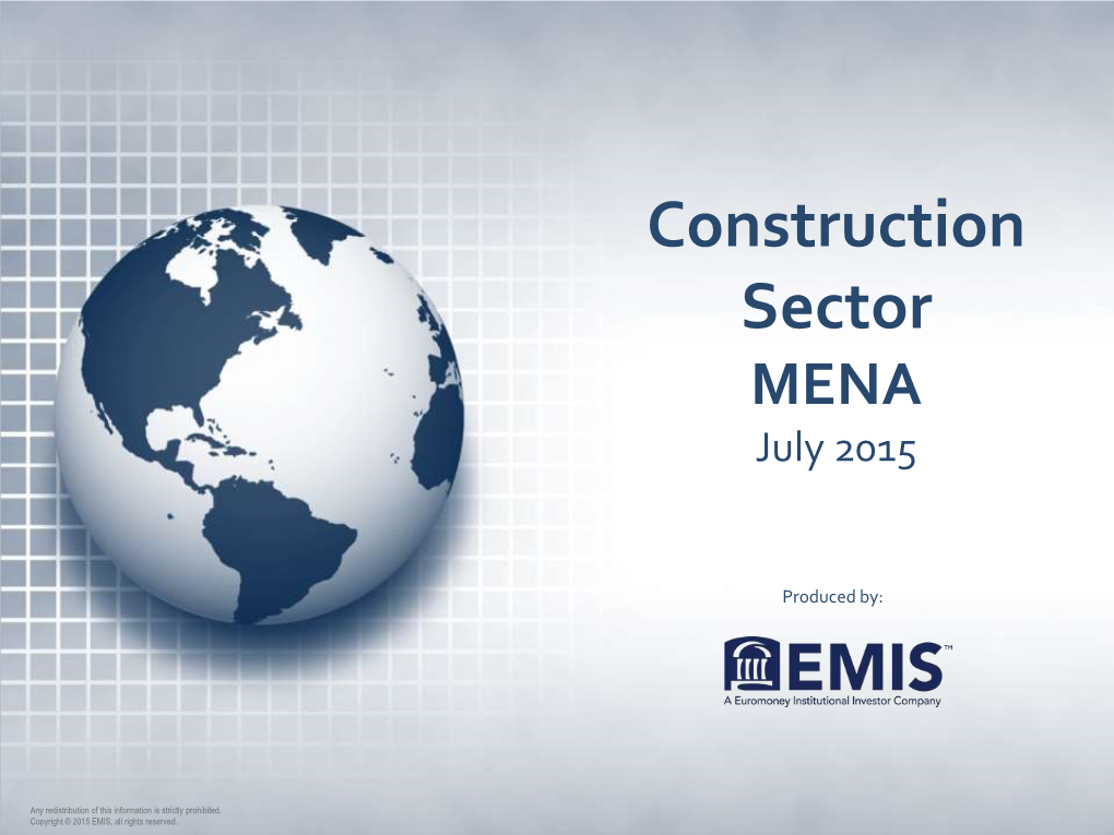 Construction Sector MENA July 2015