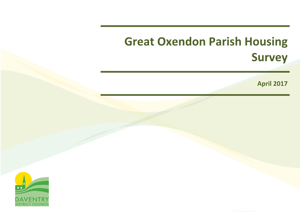 Great Oxendon Parish Housing Survey