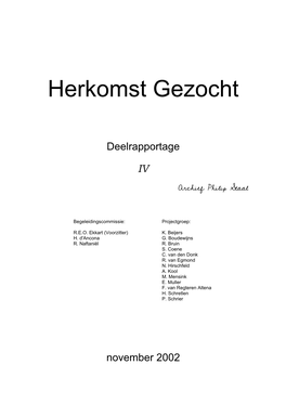 Herkomst Gezocht