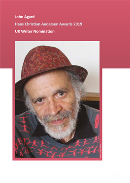 John Agard Hans Christian Andersen Awards 2019 UK Writer Nomination