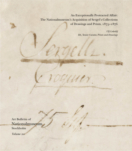 The Nationalmuseum's Acquisition of Sergel's Collections of Drawings