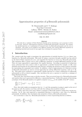 Approximation Properties of G-Bernoulli Polynomials