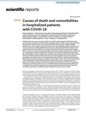 Causes of Death and Comorbidities in Hospitalized Patients with COVID-19