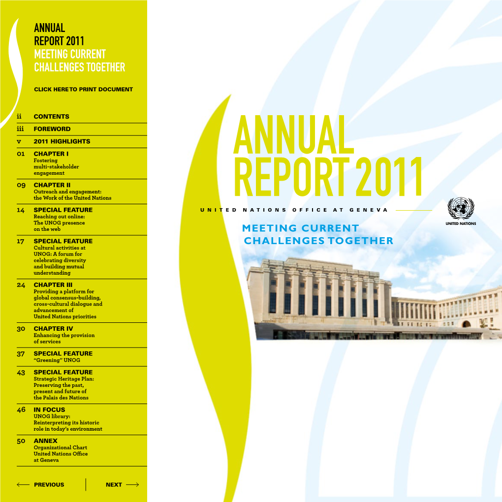 Annual Report 2011 Meeting Current Challenges