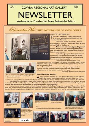 NEWSLETTER Produced by the Friends of the Cowra Regional Art Gallery
