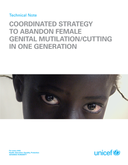Coordinated Strategy to Abandon Female Genital Mutilation/Cutting in One Generation