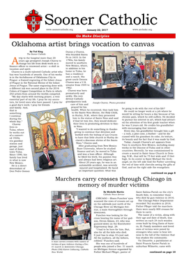 Sooner Catholic January 22, 2017 Go Make Disciples Oklahoma Artist Brings Vocation to Canvas