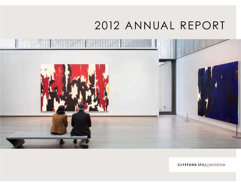 2012 Annual Report Table of Contents