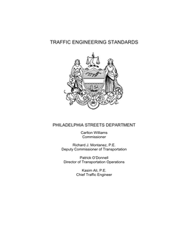 Traffic Engineering Standards