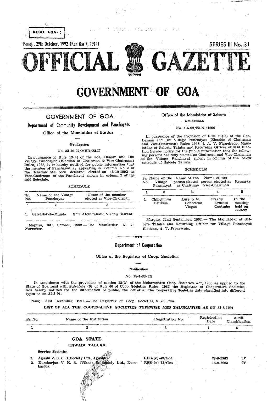 Gazette Government ··Of .Goa