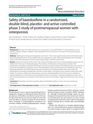 And Active-Controlled Phase 3 Study of Postmenopausal Women with Osteoporosis