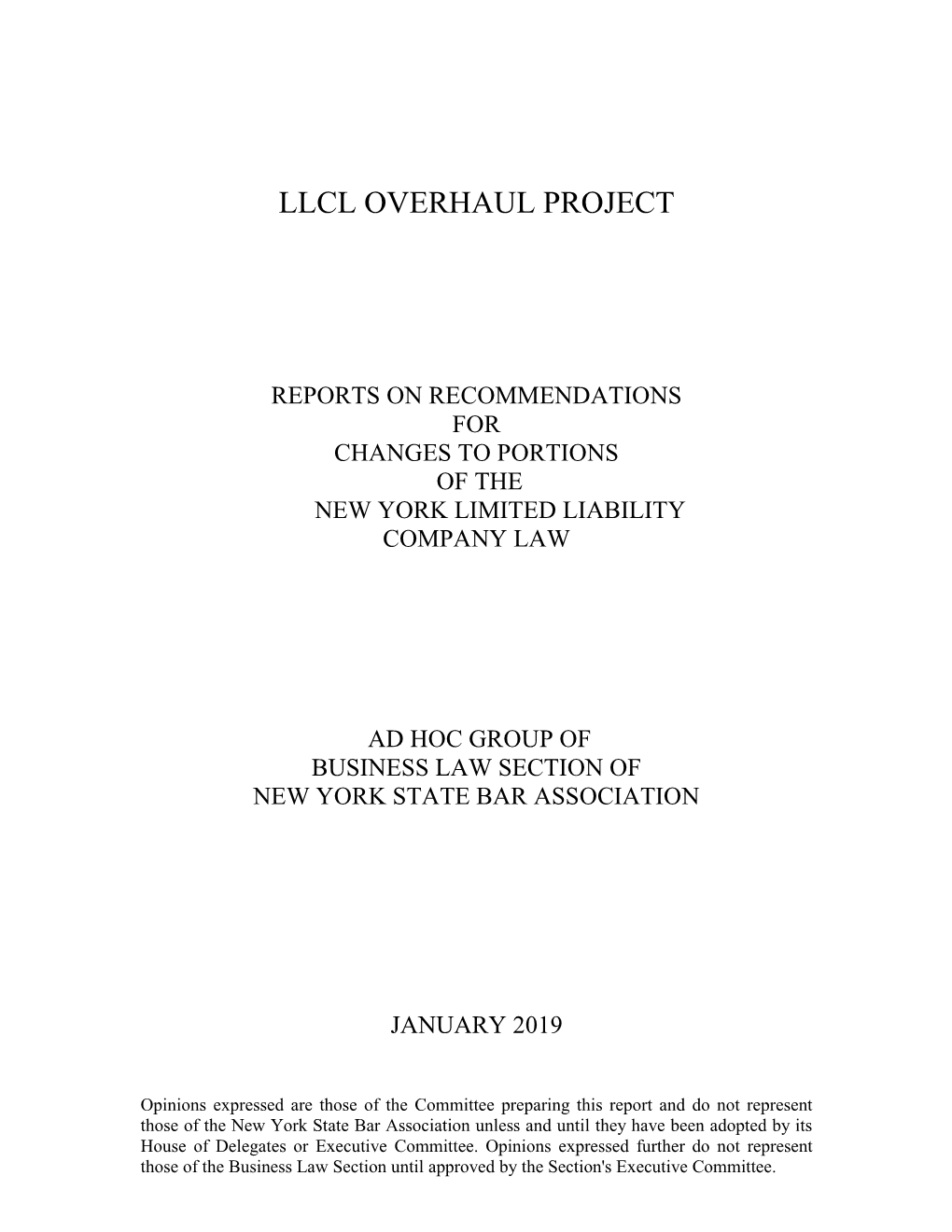 Llcl Overhaul Project