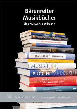 Bärenreiter Musikbücher Eine Auswahl 2018/2019