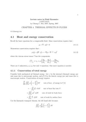Heat and Energy Conservation