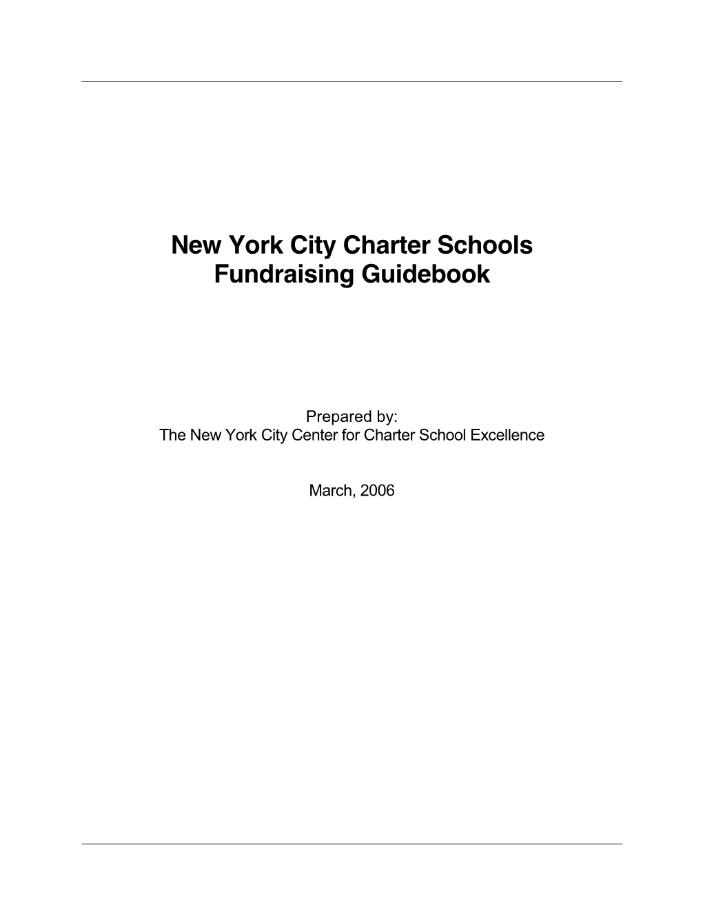 New York City Charter Schools Fundraising Guidebook