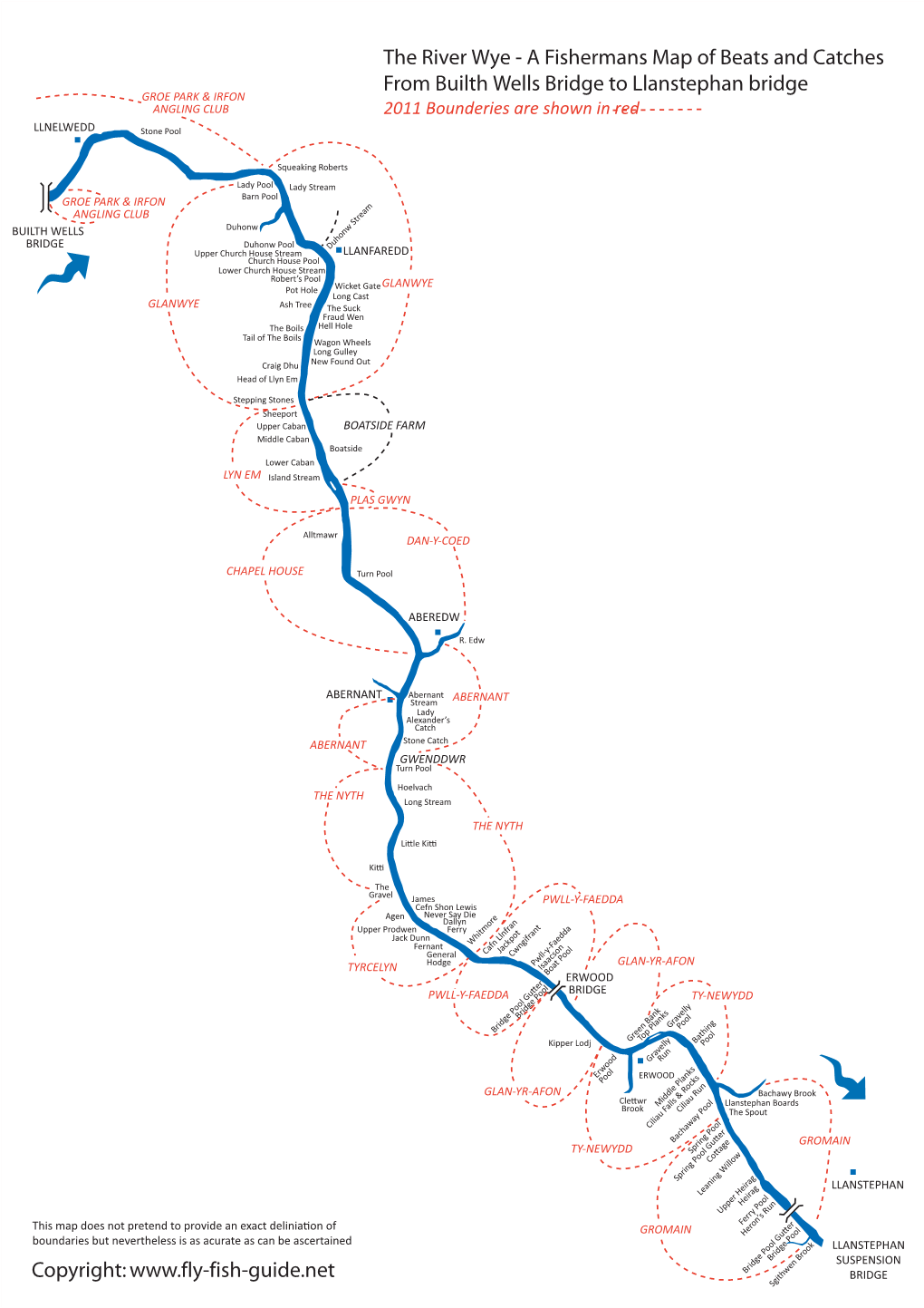 The River Wye - a Fishermans Map of Beats and Catches