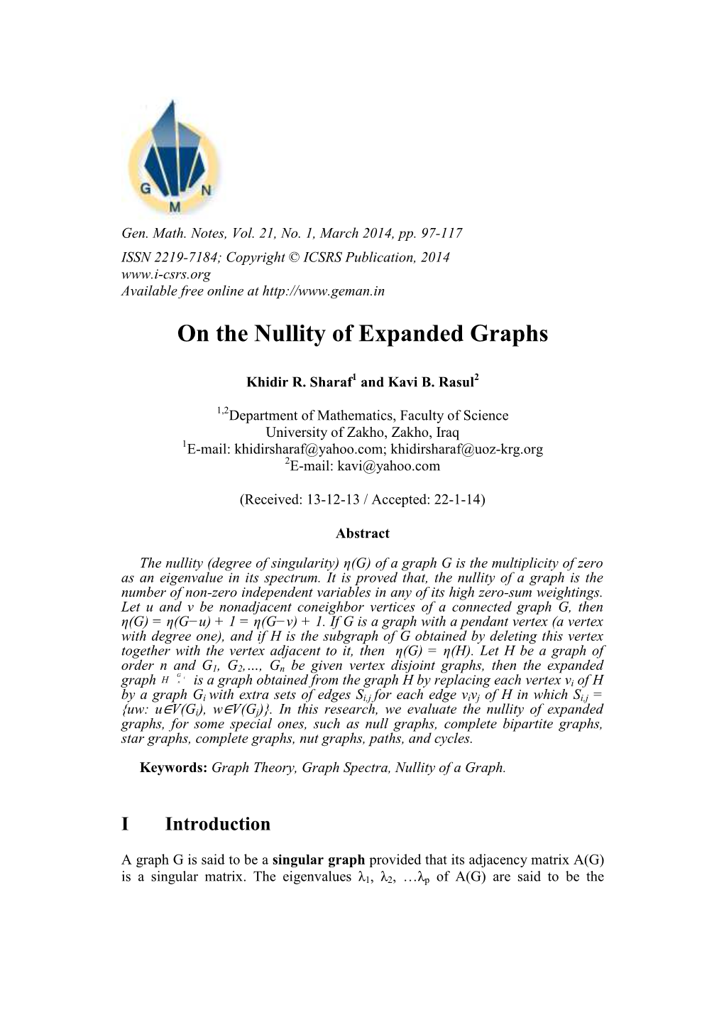 On the Nullity of Expanded Graphs